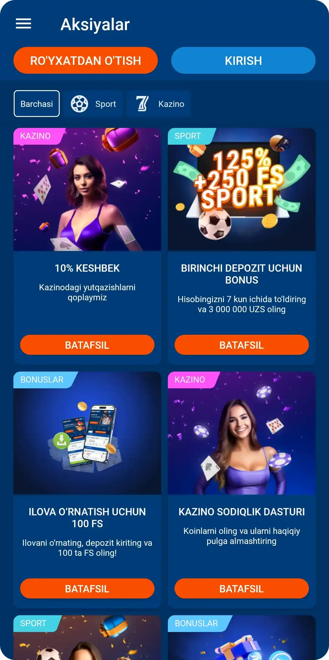 uz-mostbet-promotions Aktsiyalar